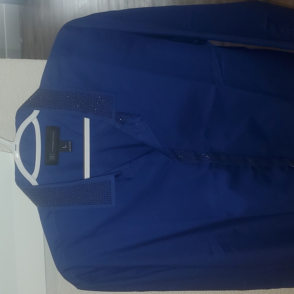 INC | Blue Party Dress Shirt